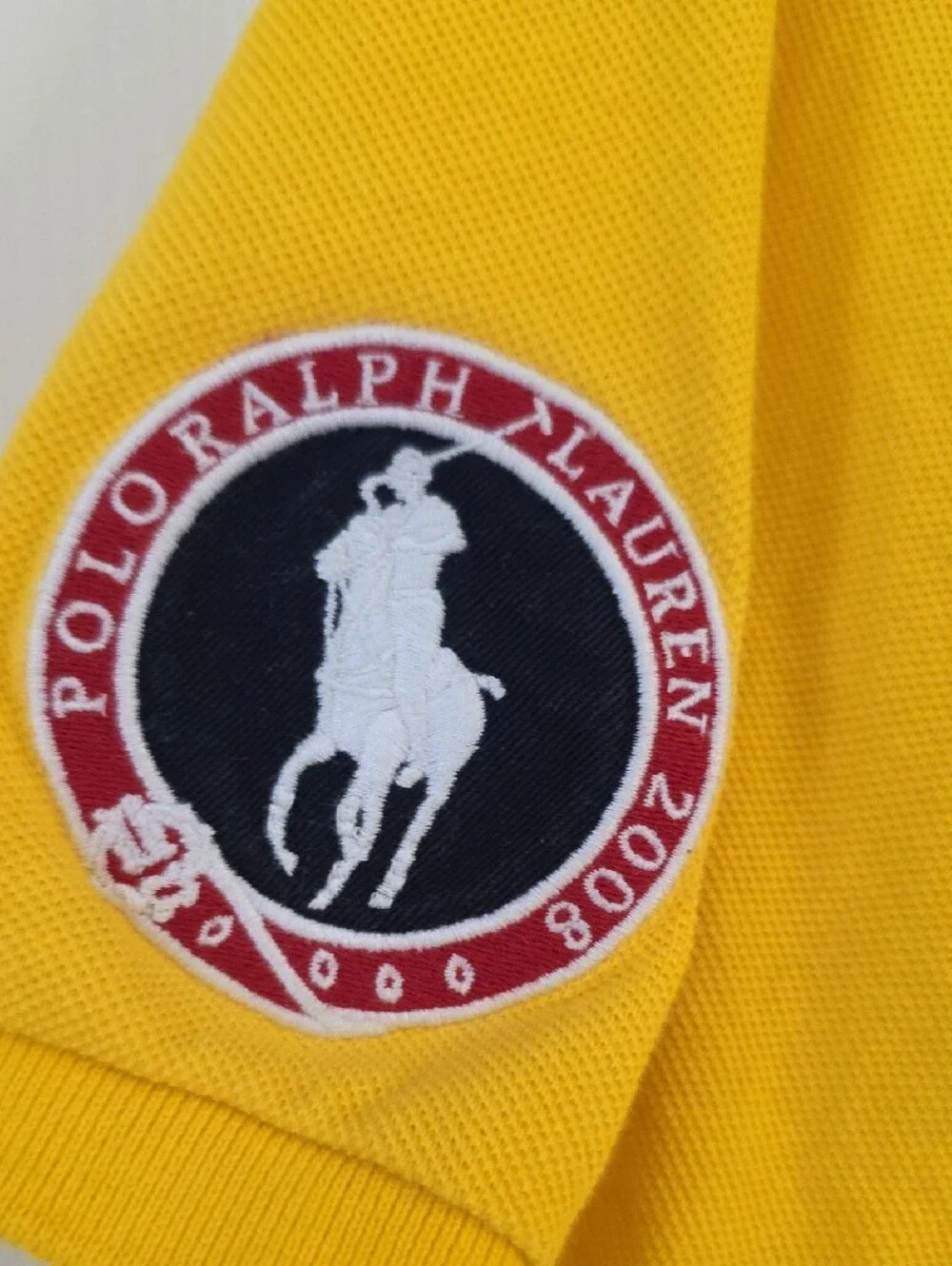 Polo by Ralph Lauren Yellow USA Beijing 2008 Olympics Polo Shirt Men's Size Xl